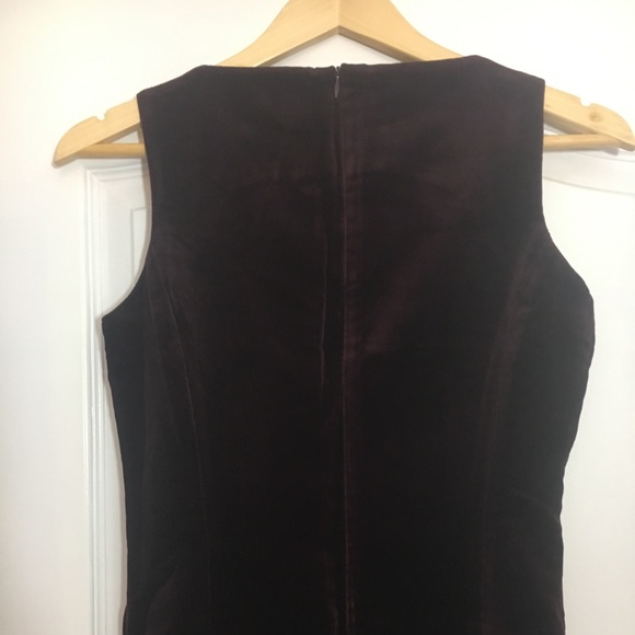 NWT GAP Burgundy Velvet Dress - Picture 6 of 7